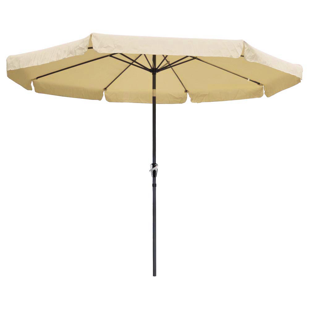 3m Outdoor Patio Umbrella w/ Valance Tilt Crank Shade Parasol Market