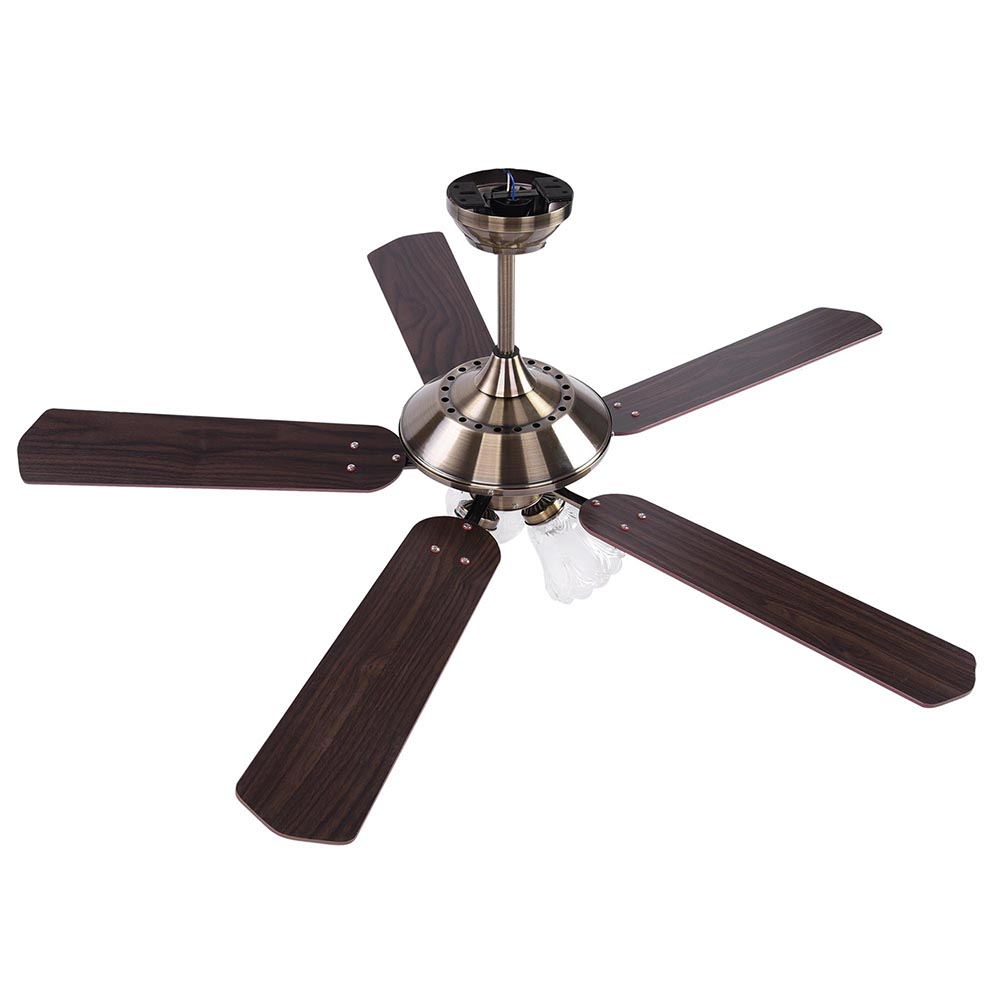 52 1320mm 5 Blade Ceiling Fan With Light Remote Reverse Airflow