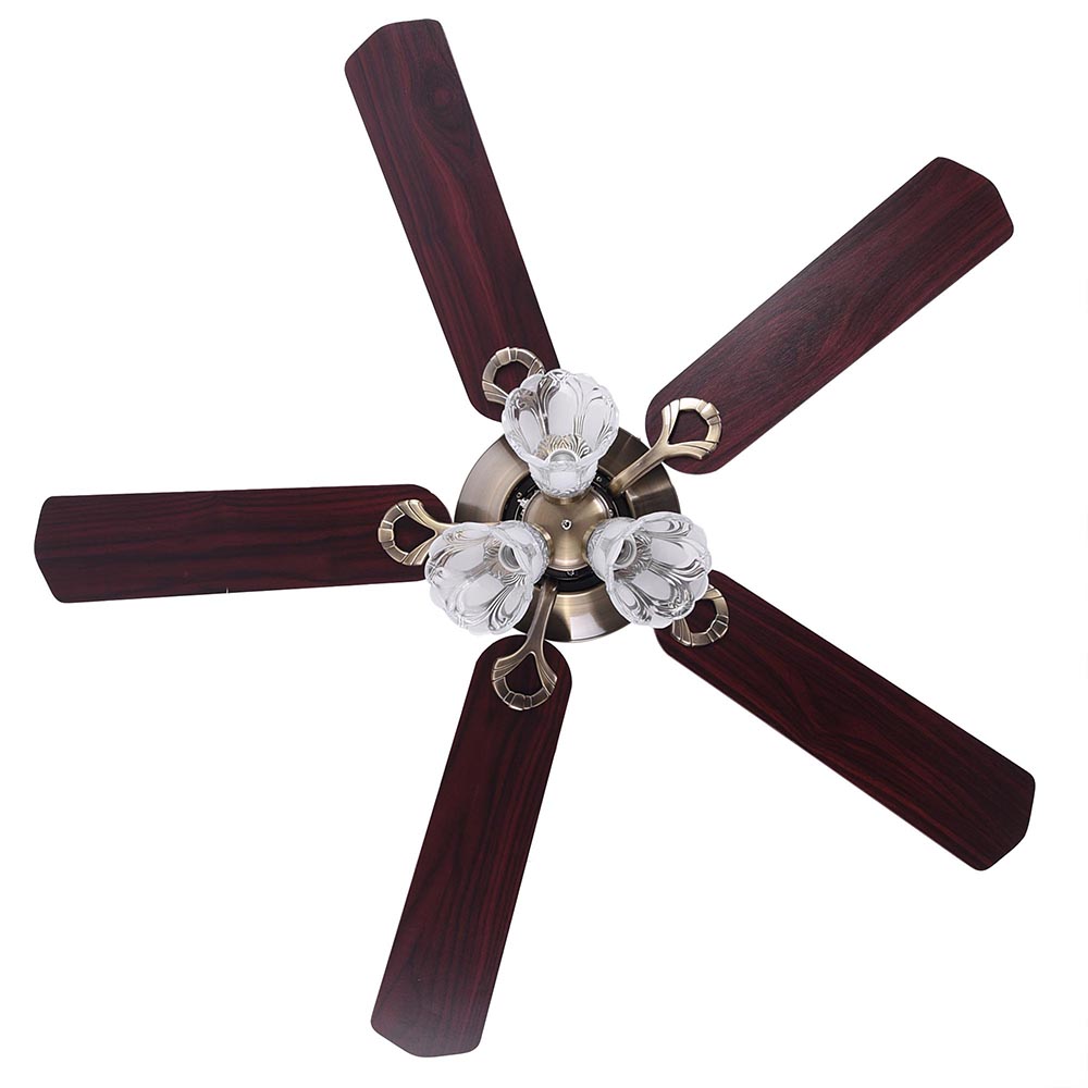 52 1320mm 5 Blade Ceiling Fan With Light Remote Reverse Airflow