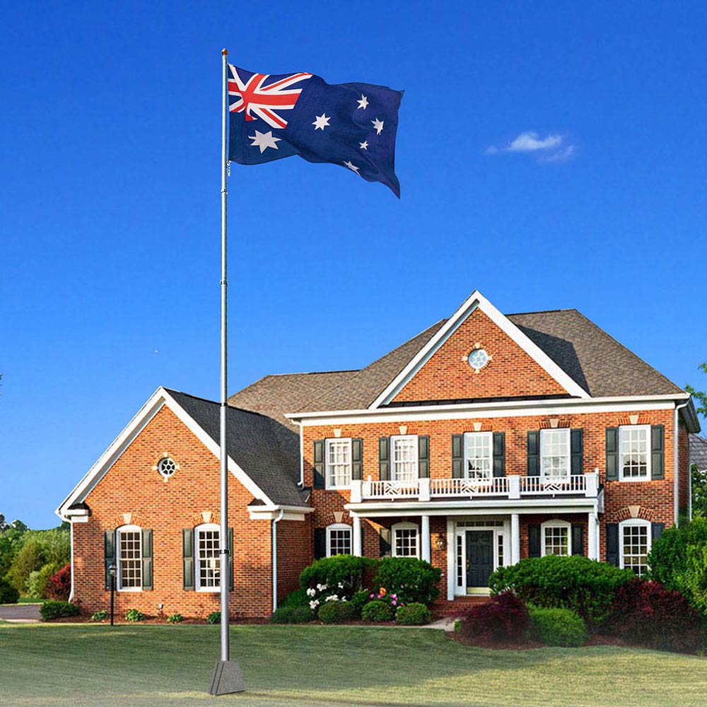 Aluminum Australia Flag Pole Australian Flagpole Ball Flag Top Kit 6.1m