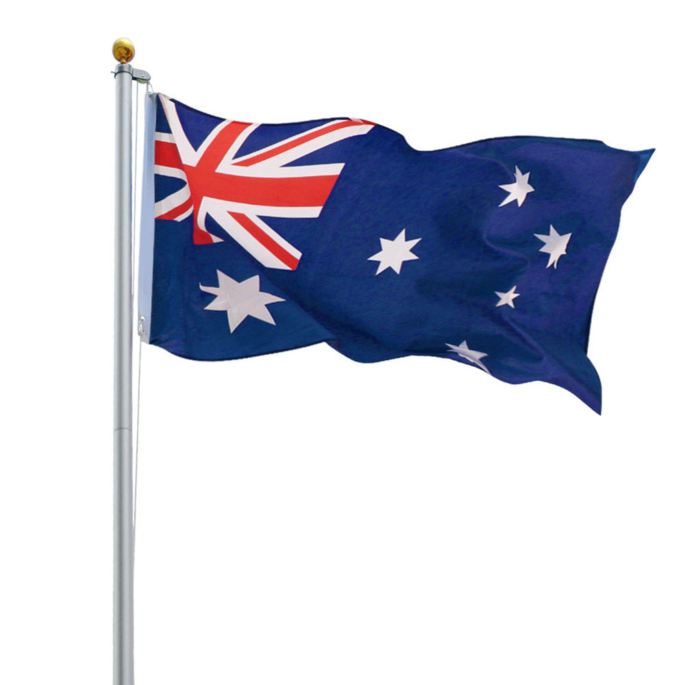 Aluminum Australia Flag Pole Australian Flagpole Ball Flag Top Kit 6.1m