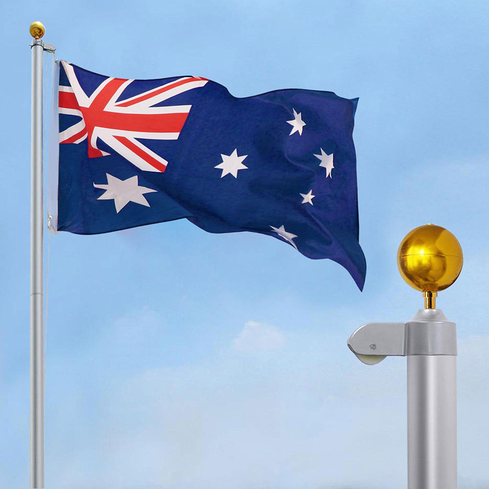Aluminum Australia Flag Pole Australian Flagpole Ball Flag Top Kit 6.1m 7.6m eBay