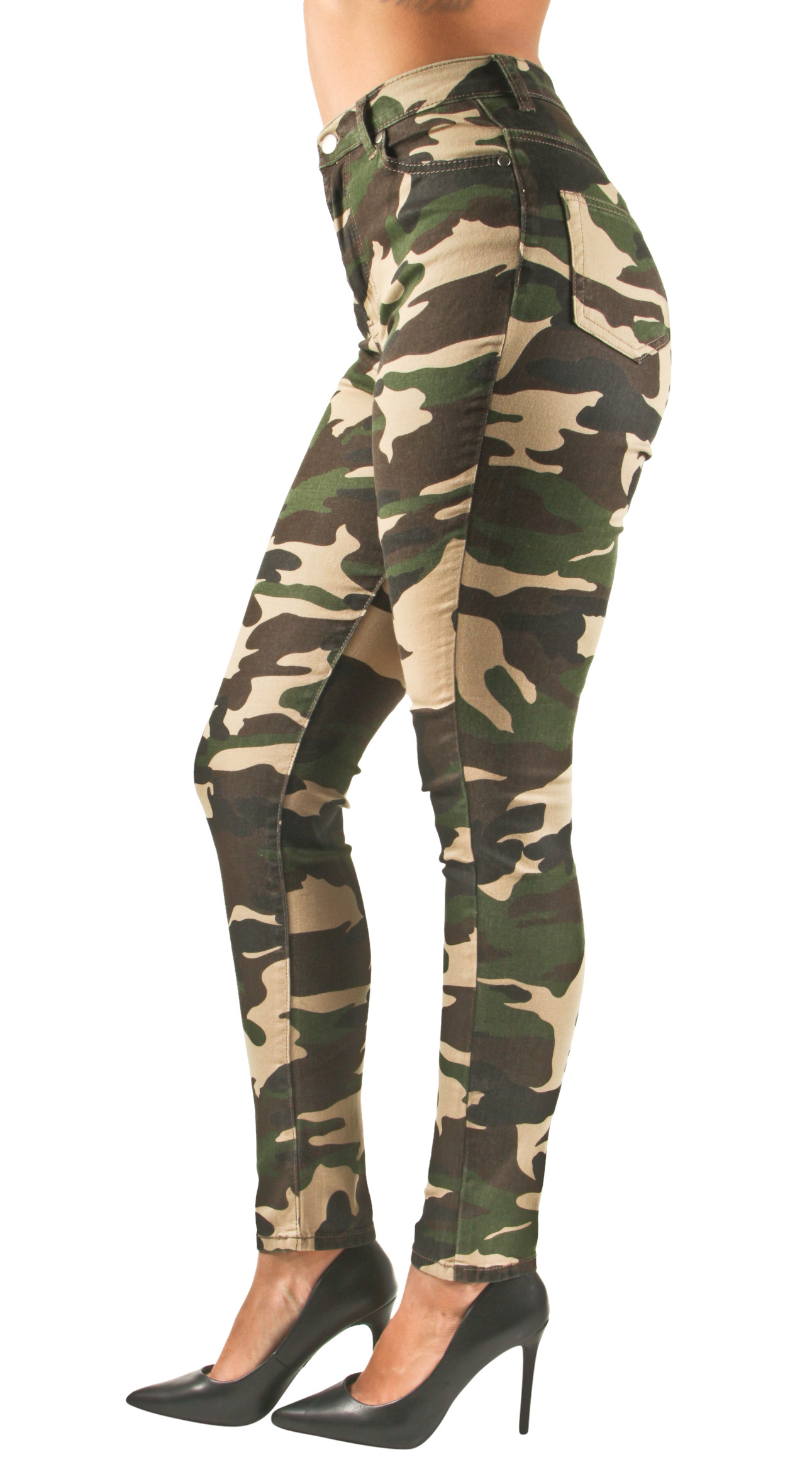 Women's Camouflage High Waist Light Denim Skinny Jeans eBay