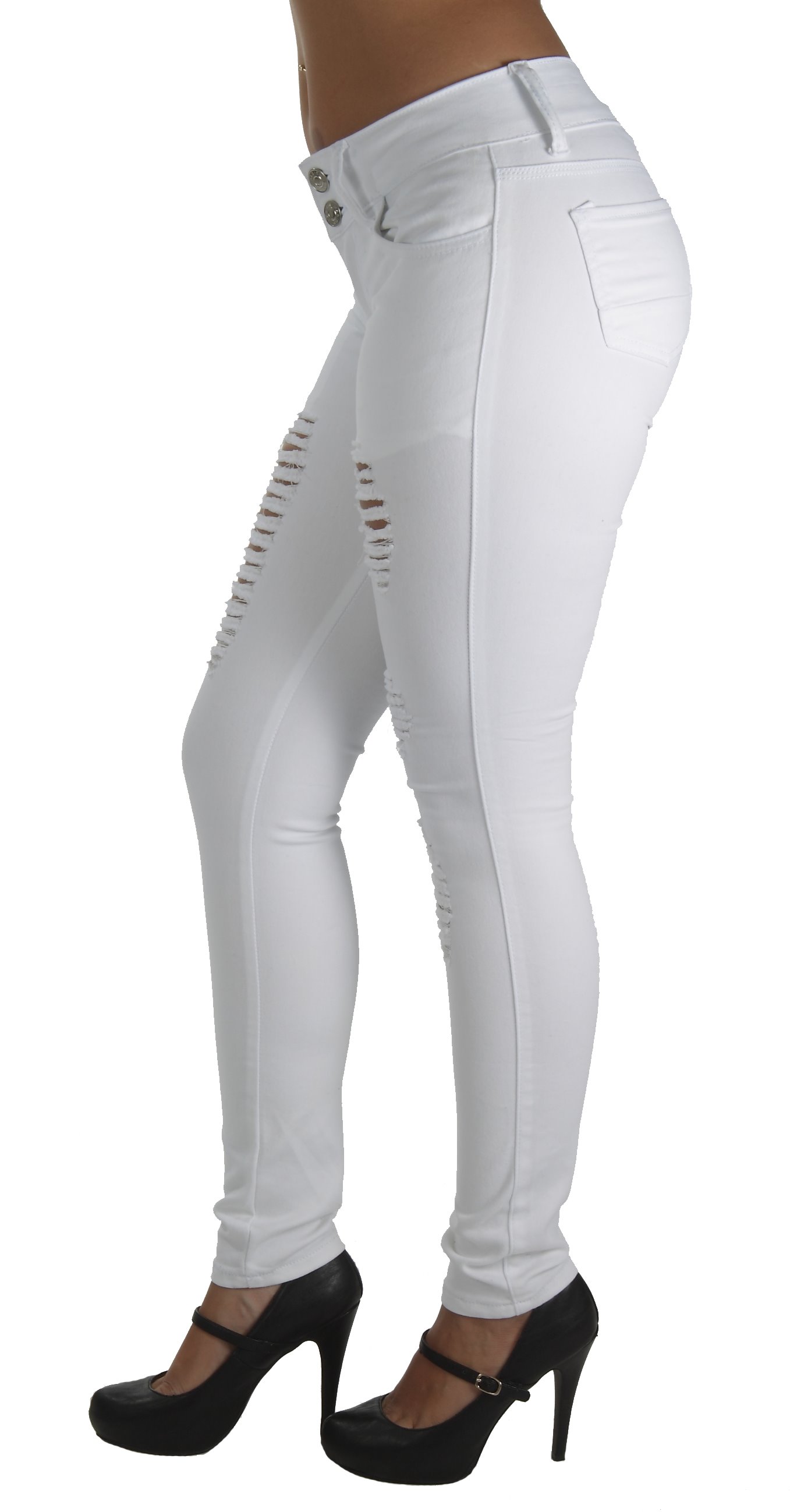 Plus Size Fashion Colored Jeans, Destroyed Ripped, Sexy Skinny Jeans eBay