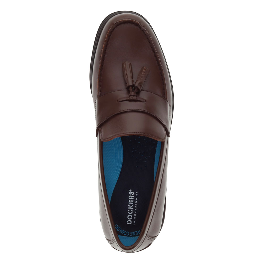 Dockers Mens Woodward Genuine Leather Dress Casual Tassel Loafer Shoe - Picture 8 of 12