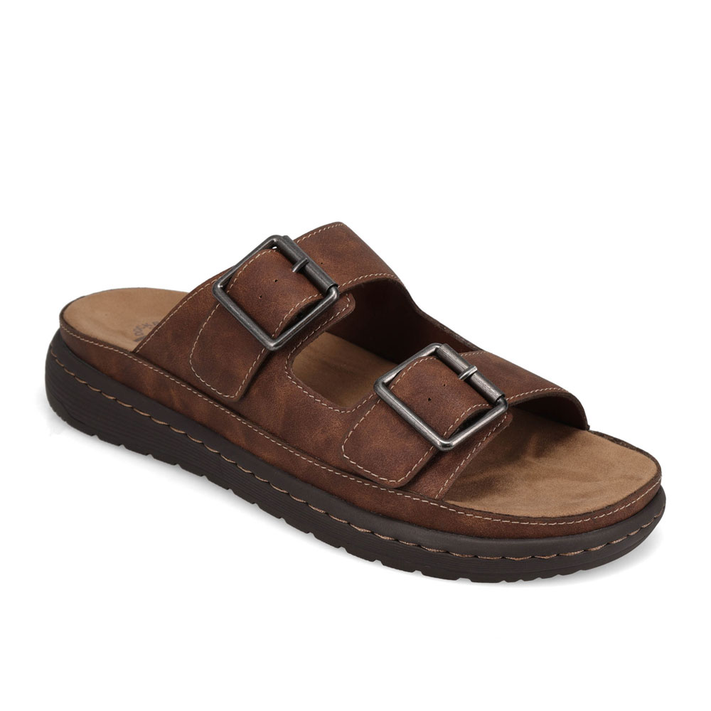 Dockers Dark Brown Cork Sandals Dockers Mens Salerno Tumbled Full Grain Moc Toe Mule Sandal  main image 3