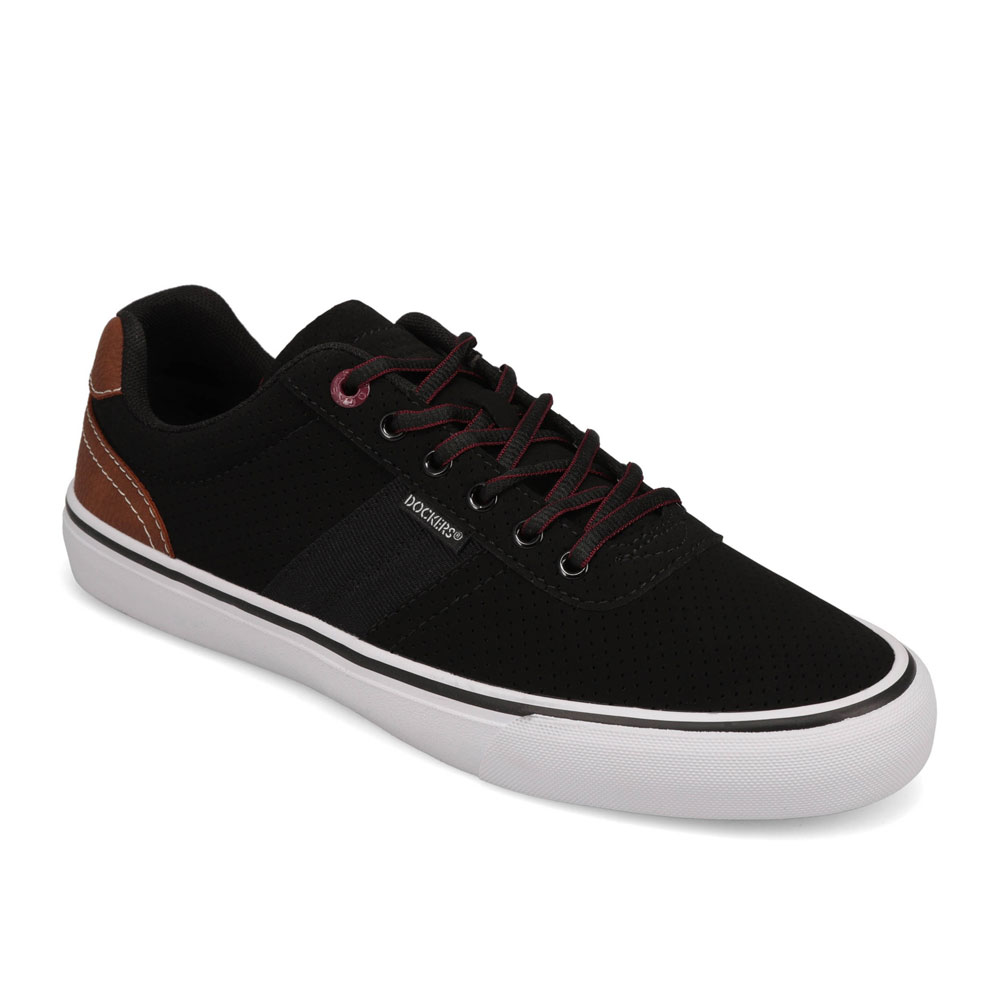 Dockers Black Lace-Up Derby with White Contrast Sole DOCKERS By GERLI Black Leather Chunky Derby Shoes Made in  main image 2
