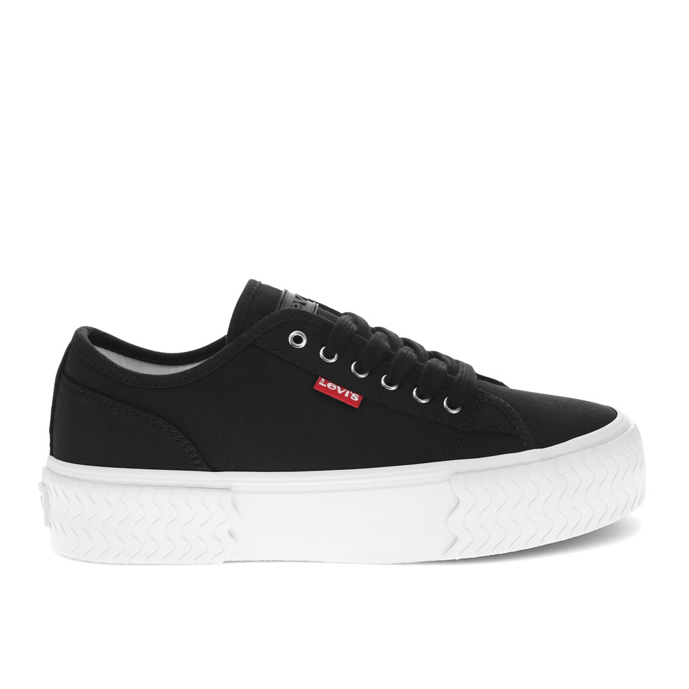 Levi's Womens Mdrn Lo Stacked Canvas Textured Casual Platform Sneaker Shoe