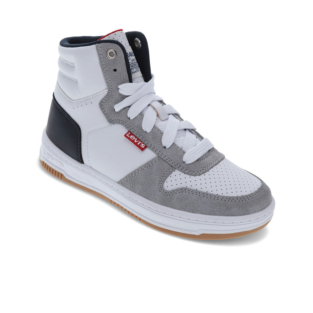 Levi's Kids Drive Hi Unisex Vegan Synthetic Leather Casual Hightop Sneaker Shoe - Picture 19 of 24