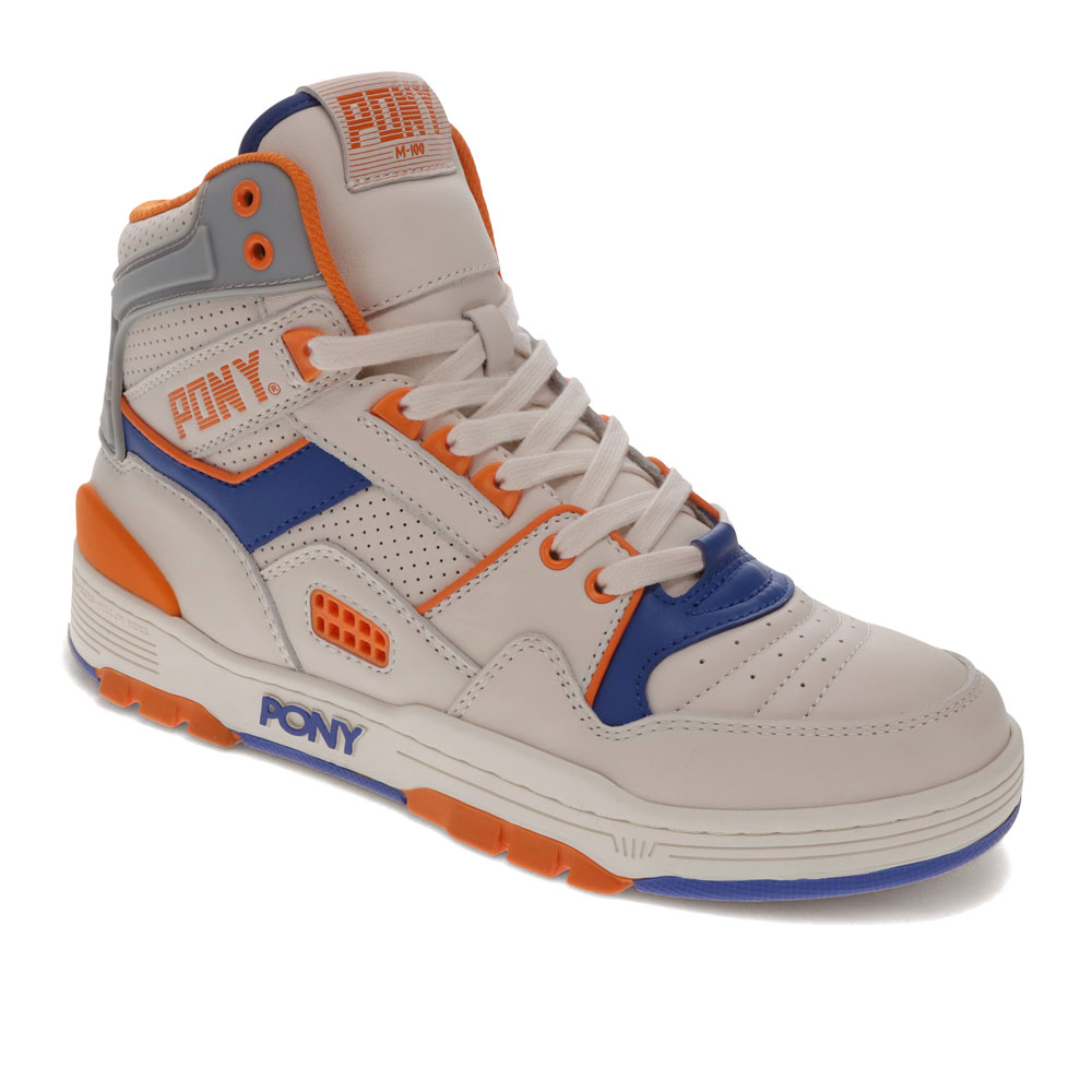 PONY Mens M100 High Genuine Leather Premium Lace Up Athletic Sneaker Shoe