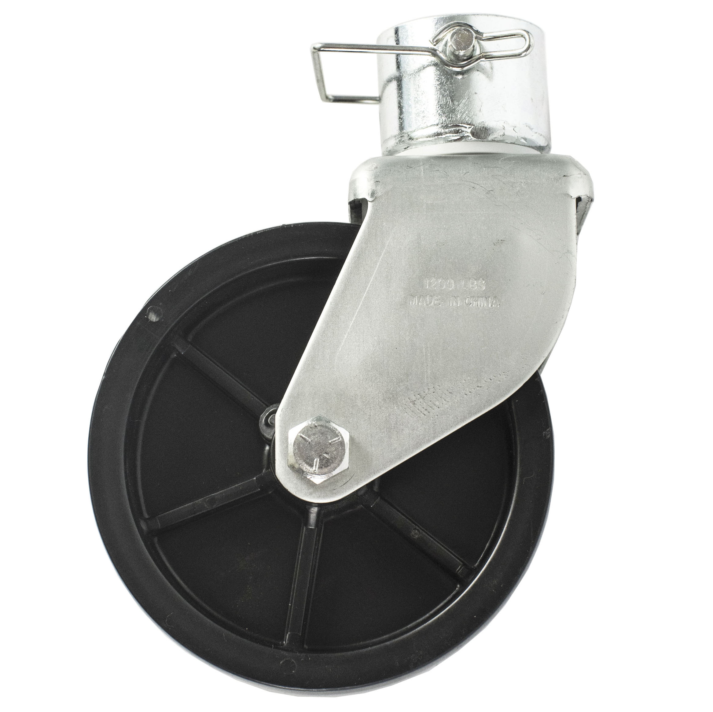 1,200 lbs RAM Jack Zinc Coated 6/" Caster Wheel W// Pin