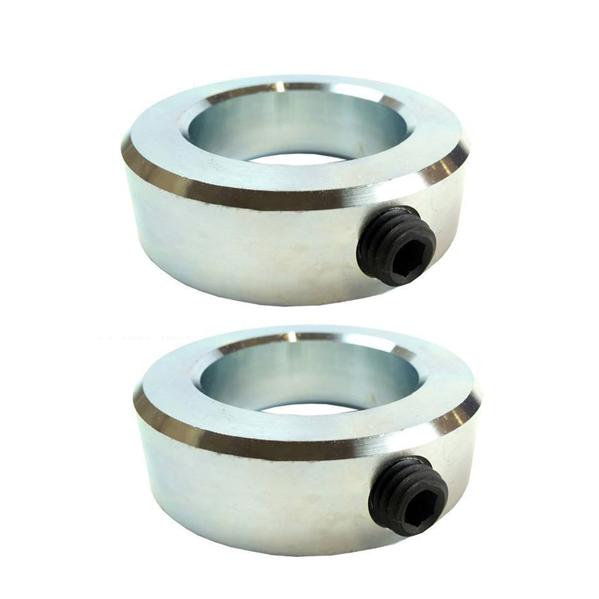 115/16" Bore Solid Steel Zinc Plated Shaft Collars Set Screw Style (2