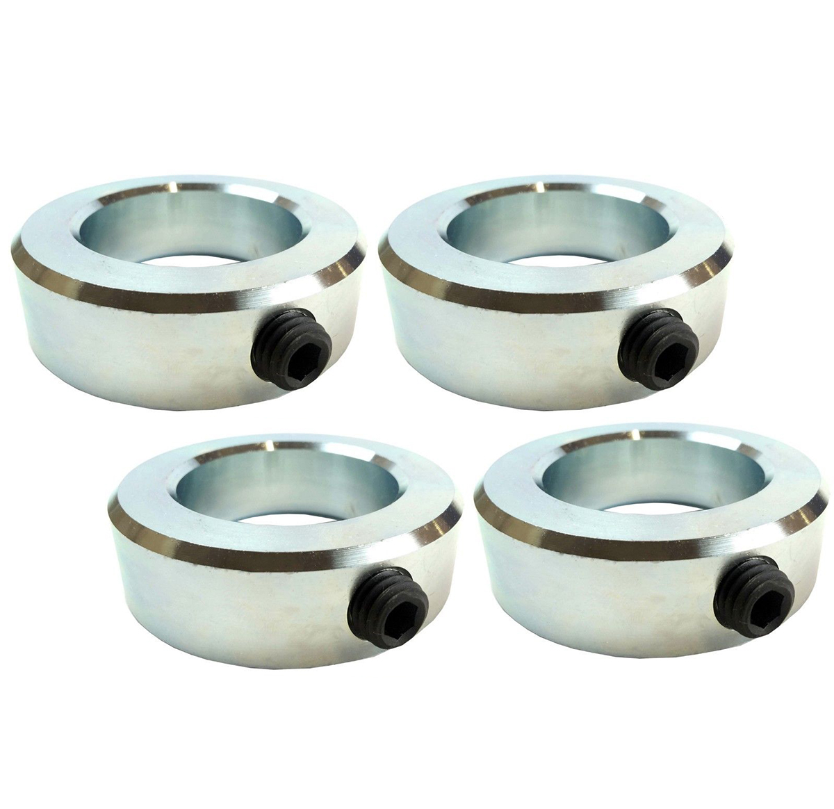11/2" Bore Solid Steel Zinc Plated Shaft Collars Set Screw Style (4