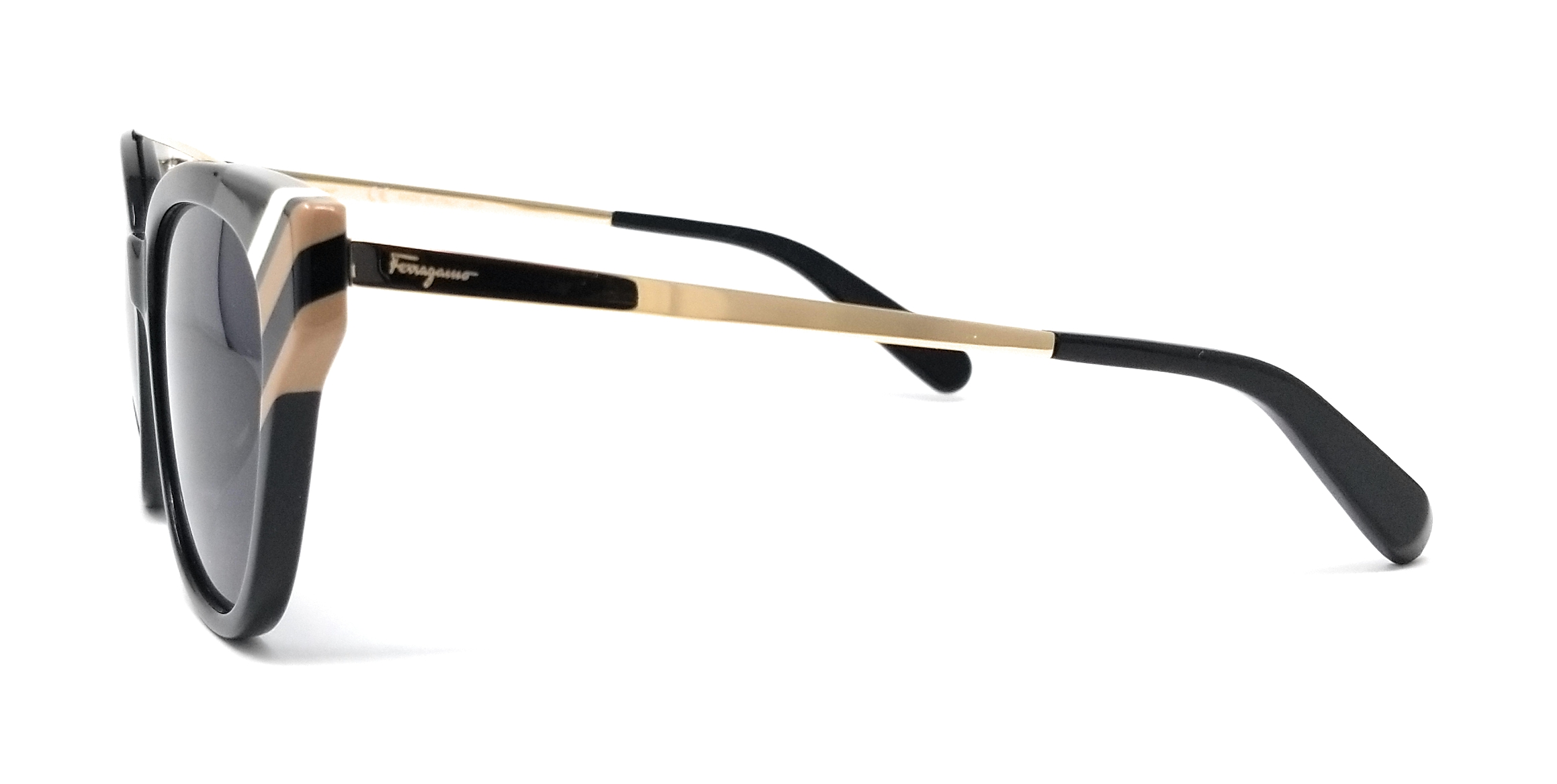 Salvatore Ferragamo Sunglasses SF882SA 001 Black Rectangle Women's