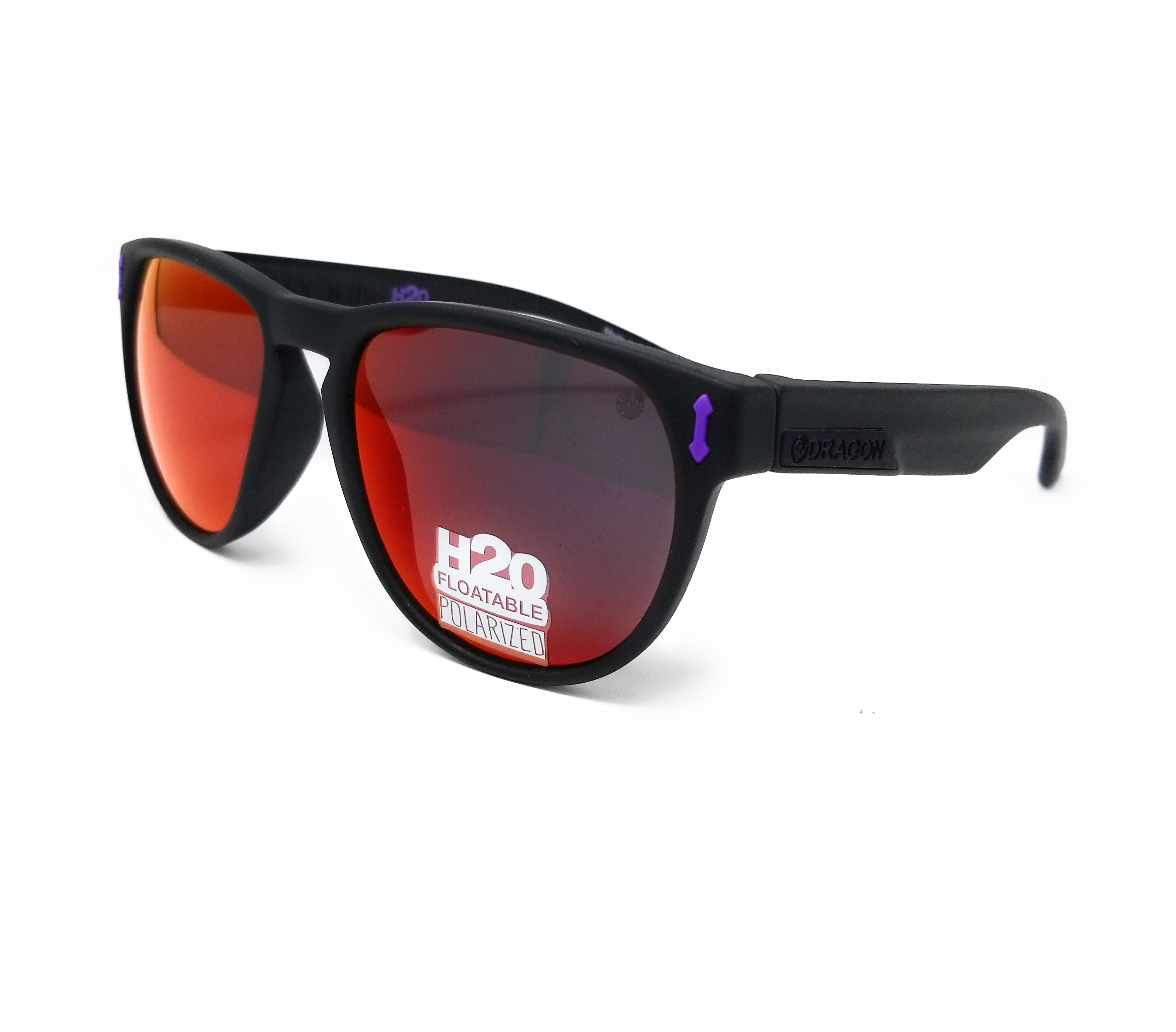 DRAGON Sunglasses MARQUIS H2O 038 Matte Black Round Unisex 55x19x140
