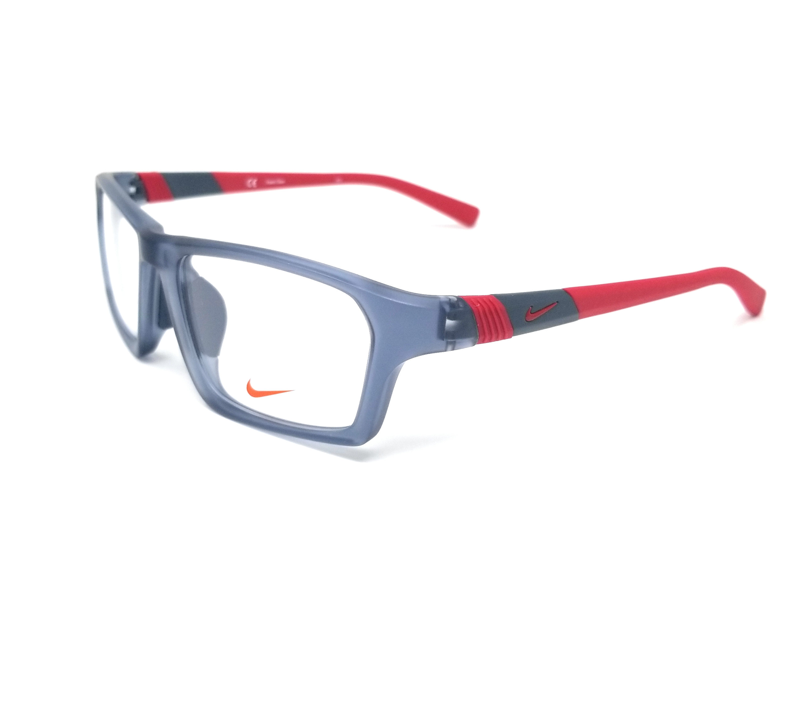 NIKE Eyeglasses 7878AF 030 Satin Crystal Bomber Grey Rectangle Men's