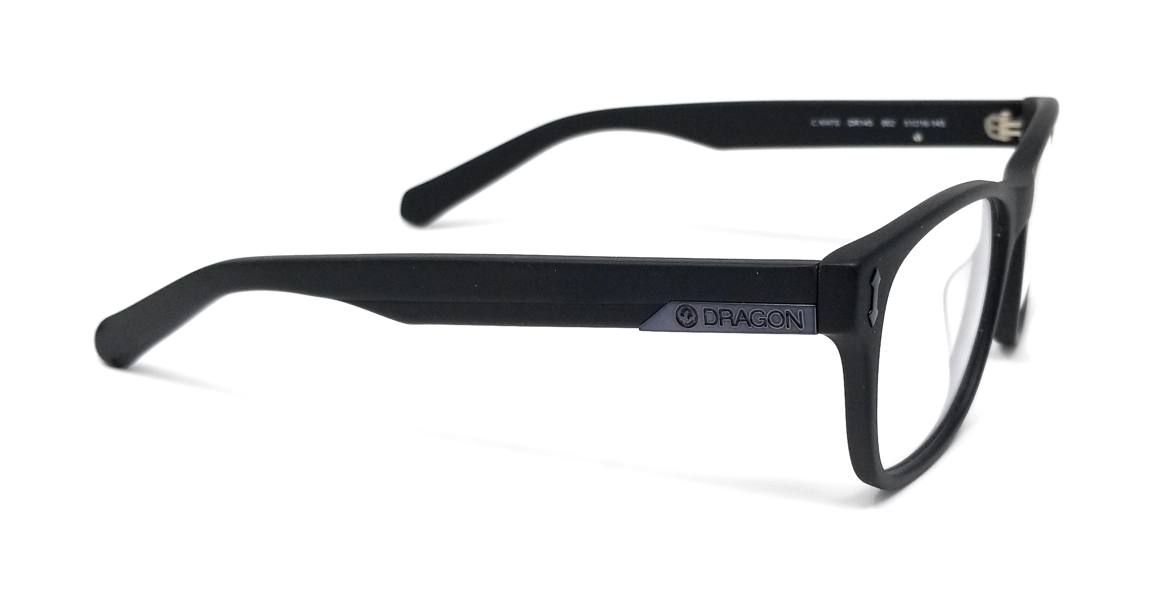 DRAGON Eyeglasses DR145 C.MATS 002 Matte Black Rectangle Men's