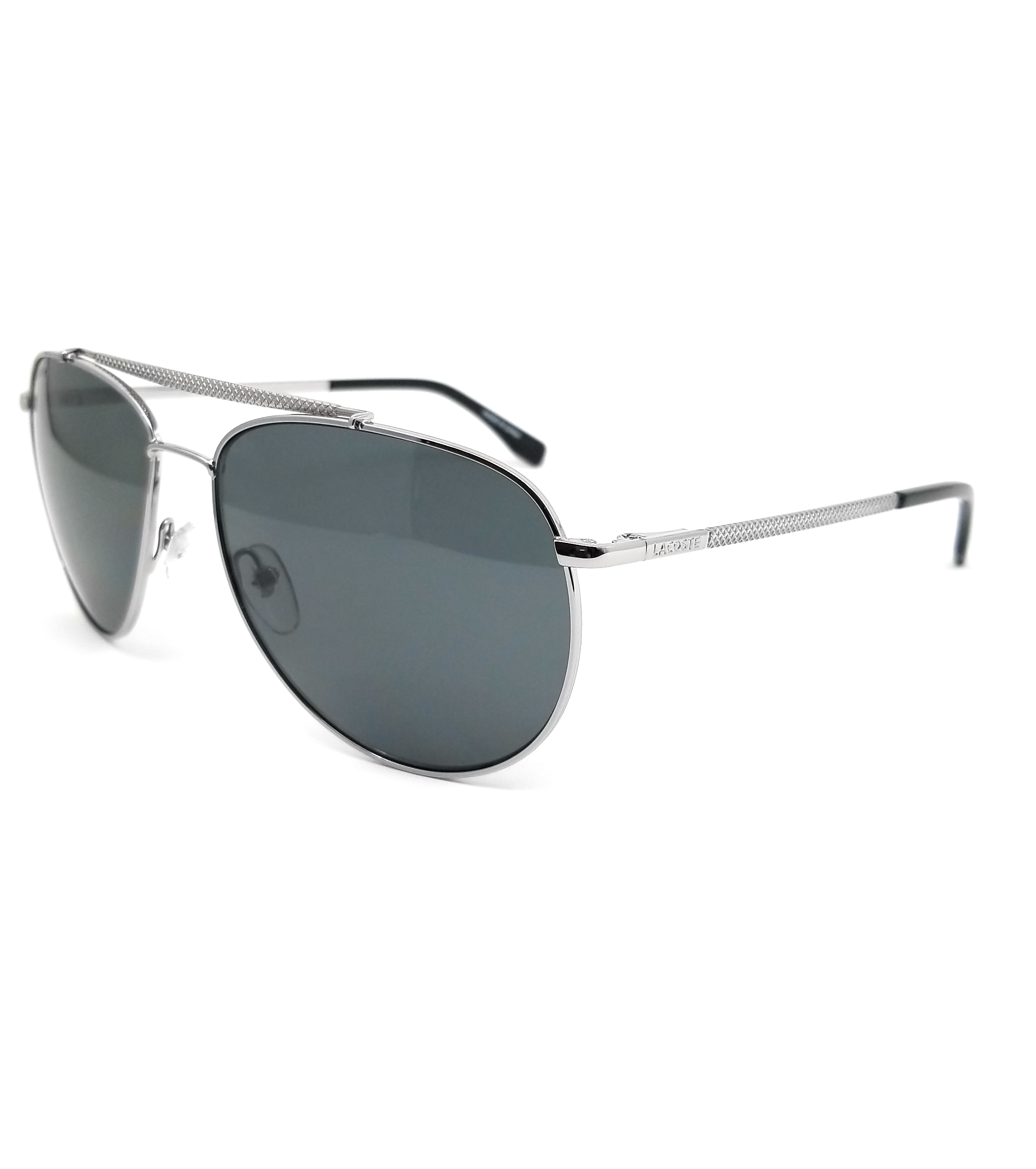 Lacoste Polarized Sunglasses L177SP 033 Gunmetal Aviator Men 59x15x140