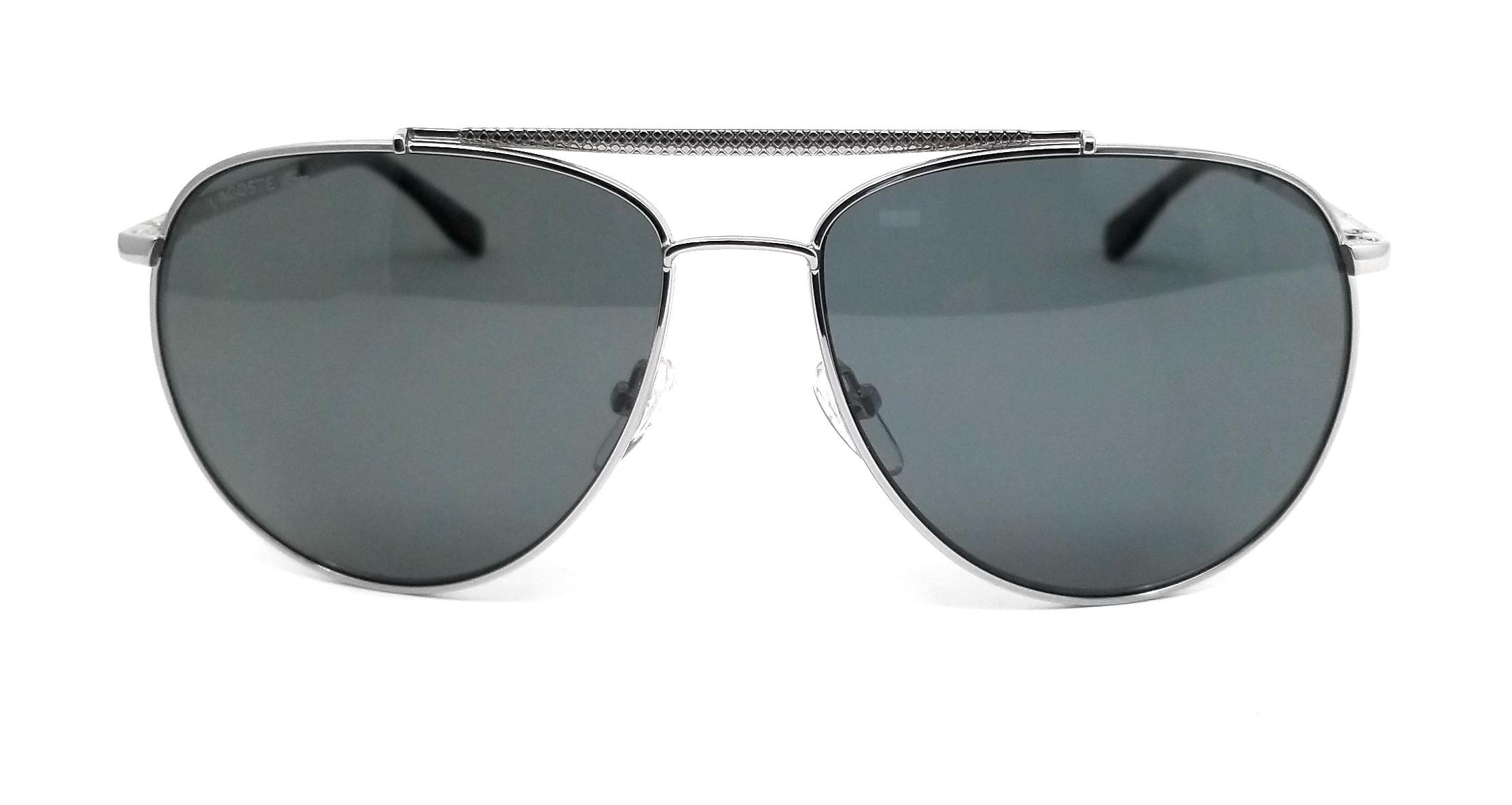 Lacoste Polarized Sunglasses L177SP 033 Gunmetal Aviator Men 59x15x140