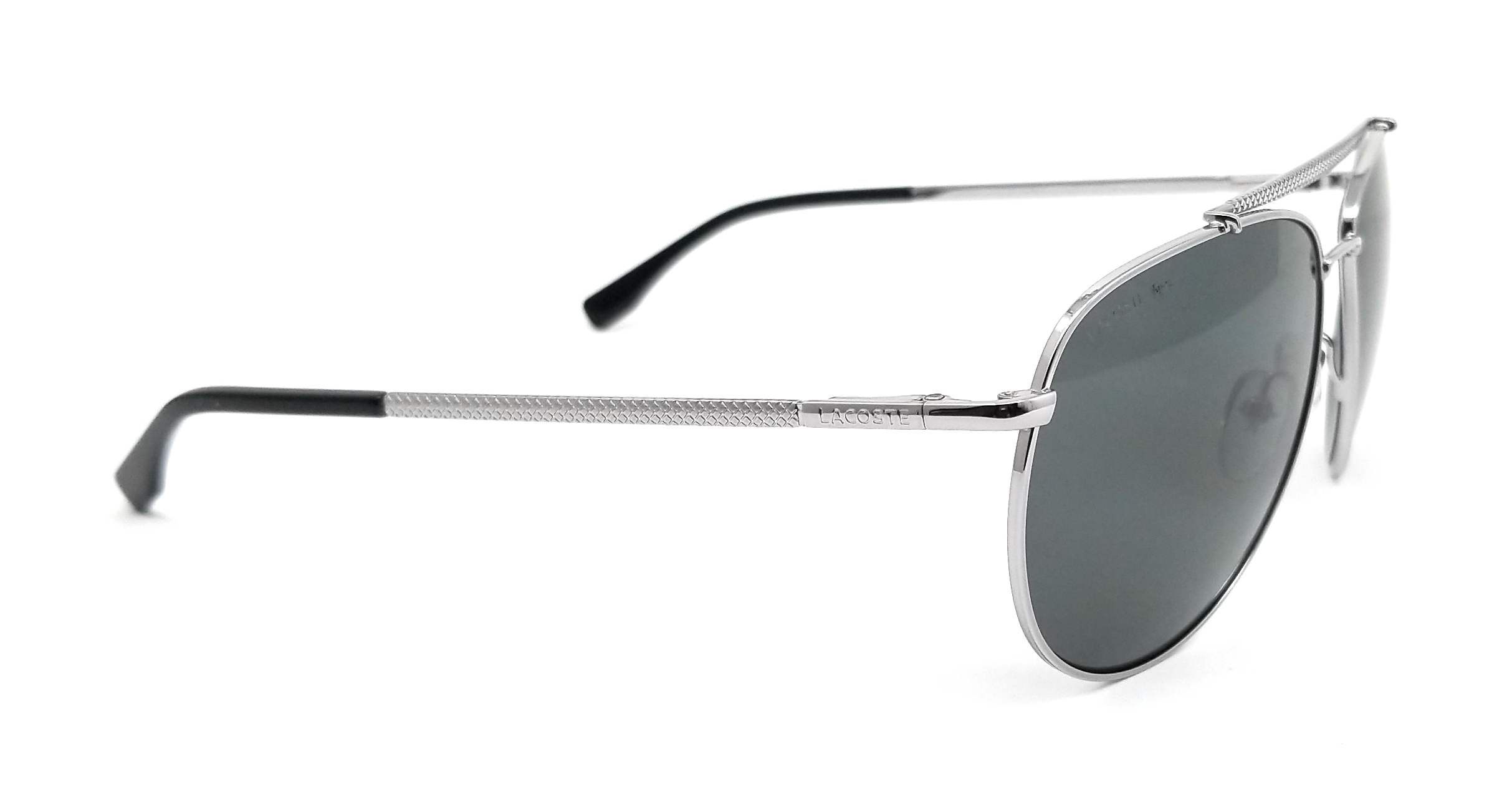 Lacoste Polarized Sunglasses L177SP 033 Gunmetal Aviator Men 59x15x140