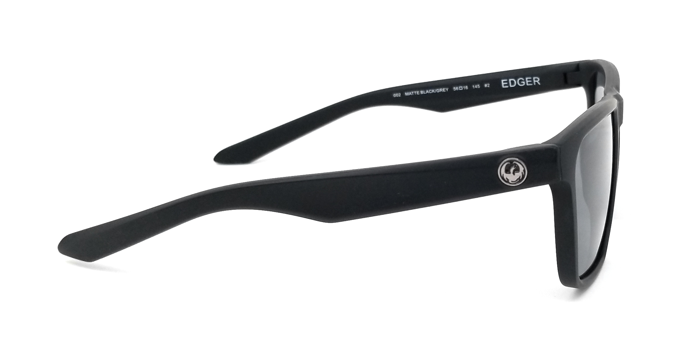 DRAGON Sunglasses EDGER 002 Matte Black Rectangle Men 56x16x145 eBay