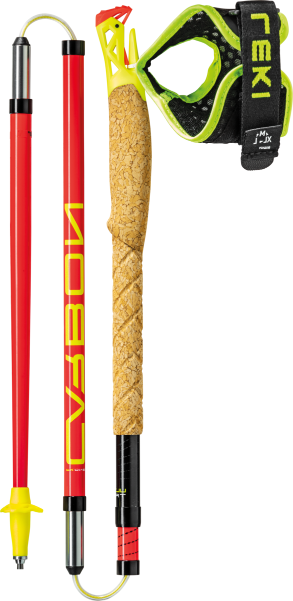 Leki Ultratrail FX.One, Bright Red/Black/Neon Yellow - Picture 9 of 12