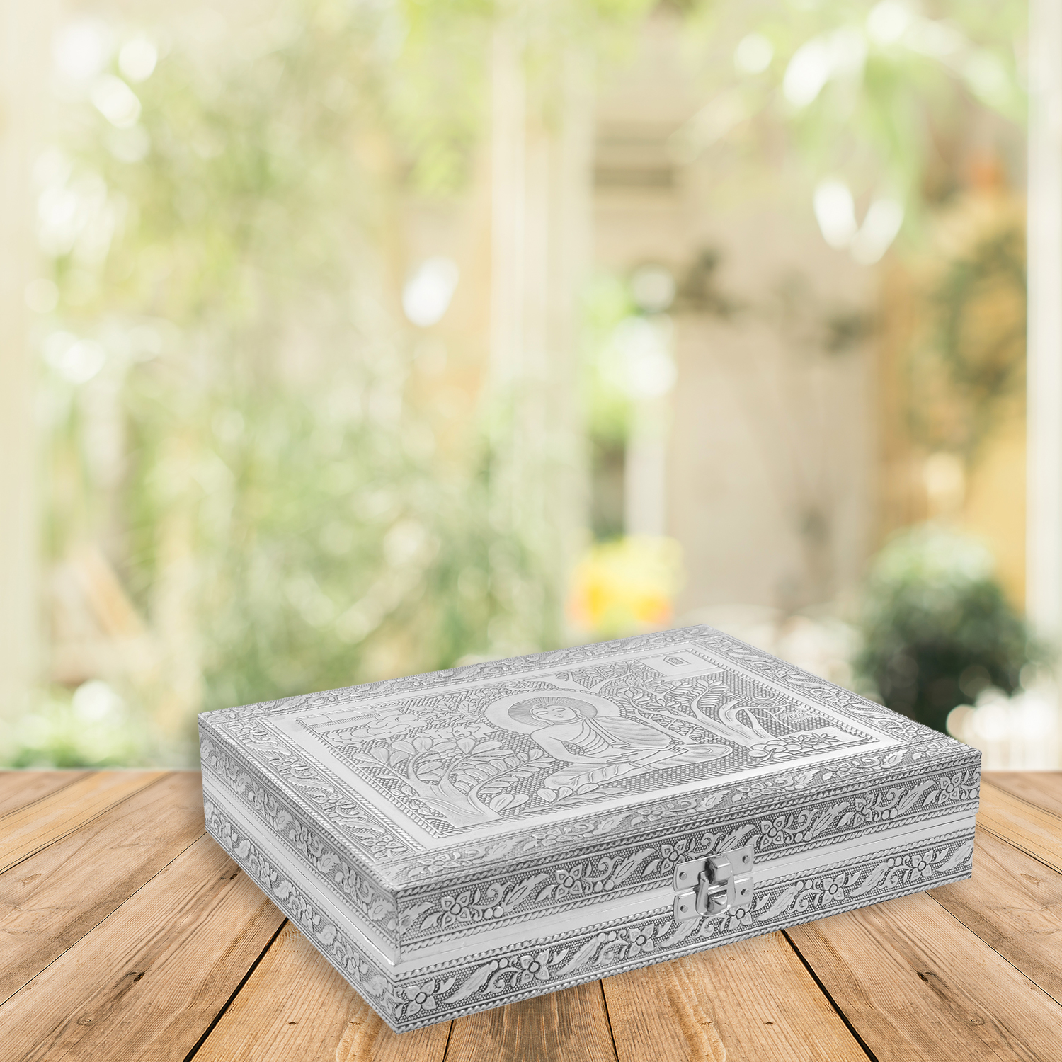 Handcrafted Aluminium Jewelry Organizer Box Storage AntiTarnish