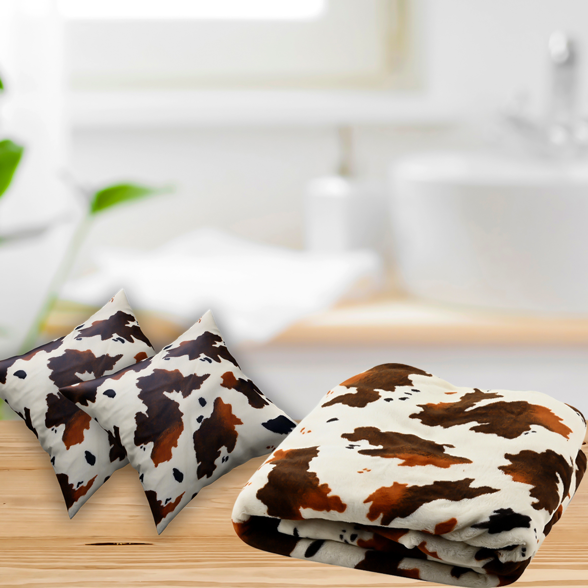 Homesmart Cow Print Blanket Queen Size Microfiber Soft Cow Print Stuff - Picture 22 of 37