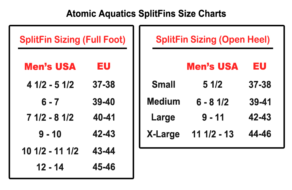 Atomic Aquatic High Energy Open Heel Split Fin eBay