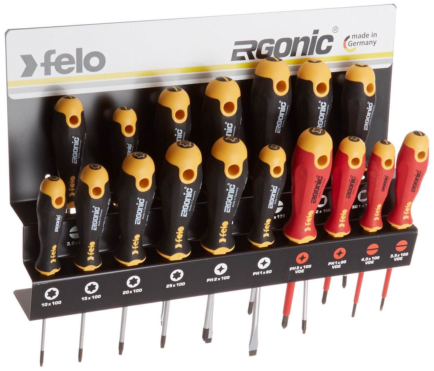 Felo 0715761391 Ergonomic Screwdriver Set With Steel Rack eBay