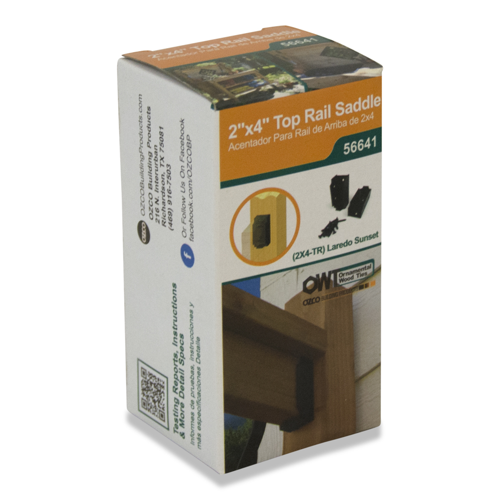 OZCO 56641 Laredo Sunset 2x4 Top Rail Saddle, (2 per Pack) 848166006760
