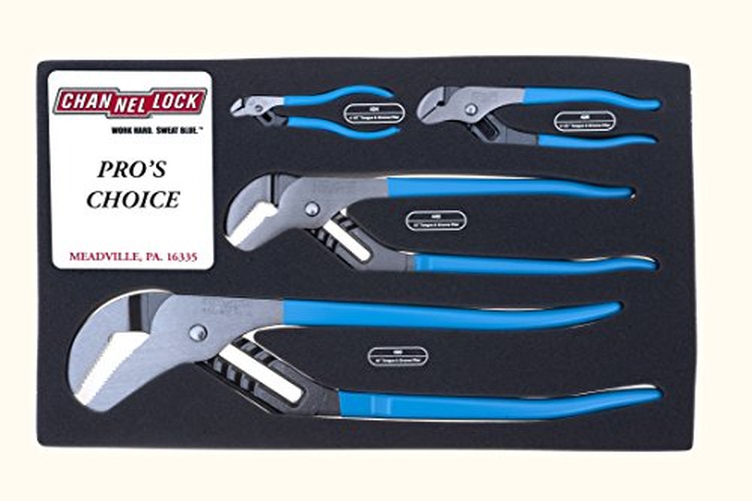 Channellock PC1 Pit Crew's Tongue & Groove Plier Set 424, 426, 440