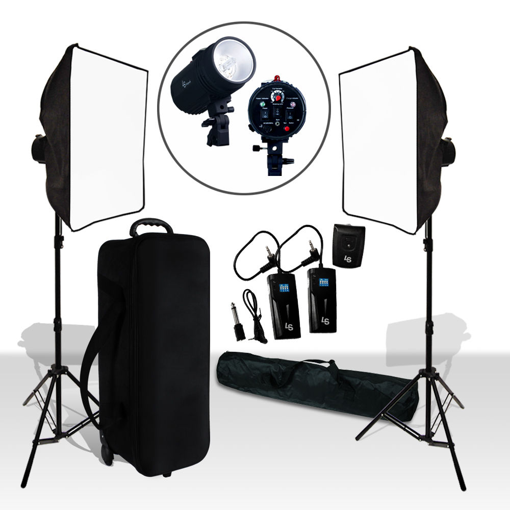Photo Studio Flash Lighting Kit Photography 86" Light Stand 400W Strobe