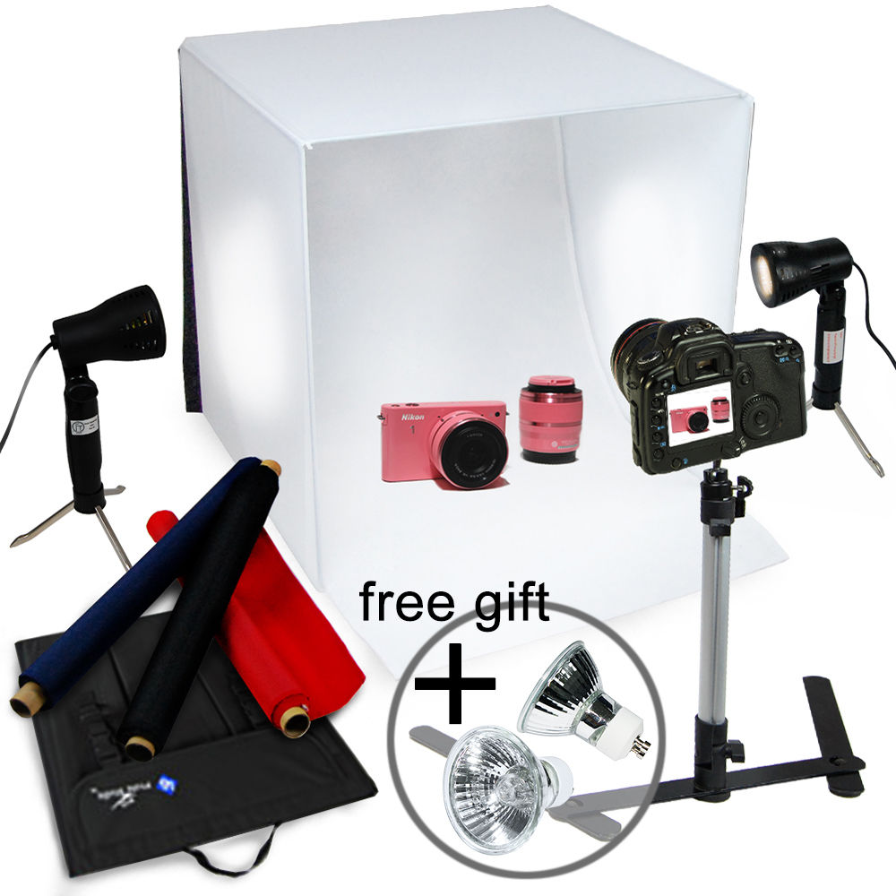 Photo Studio Photography Light Tent Backdrop Kit Cube 60cm Lighting In