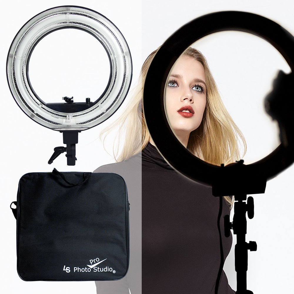 18" Diameter Dimmable Ring Fluorescen Flash Light Kit f Portait 5500K eBay