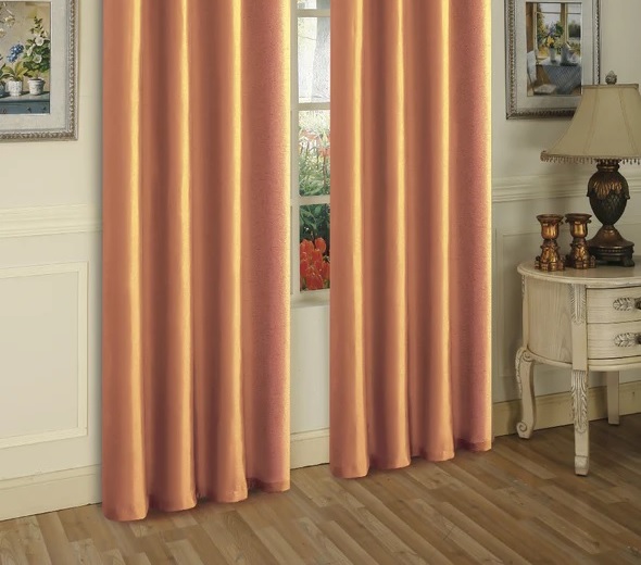 J&V Textiles 2 Paneele Ösen Kunstseide Fenstervorhang Schwarz Größe 55X84 - Bild 18 von 18