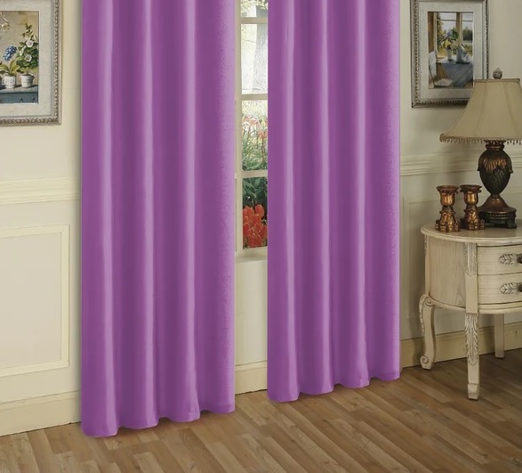 J&V Textiles 2 Paneele Ösen Kunstseide Fenstervorhang Schwarz Größe 55X84 - Bild 12 von 18