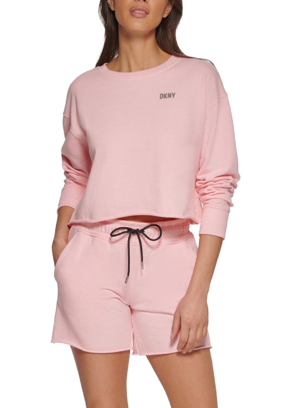 DKNY Damen Metallic Logo Shorts Pink Größe X-Large - Bild 5 von 9