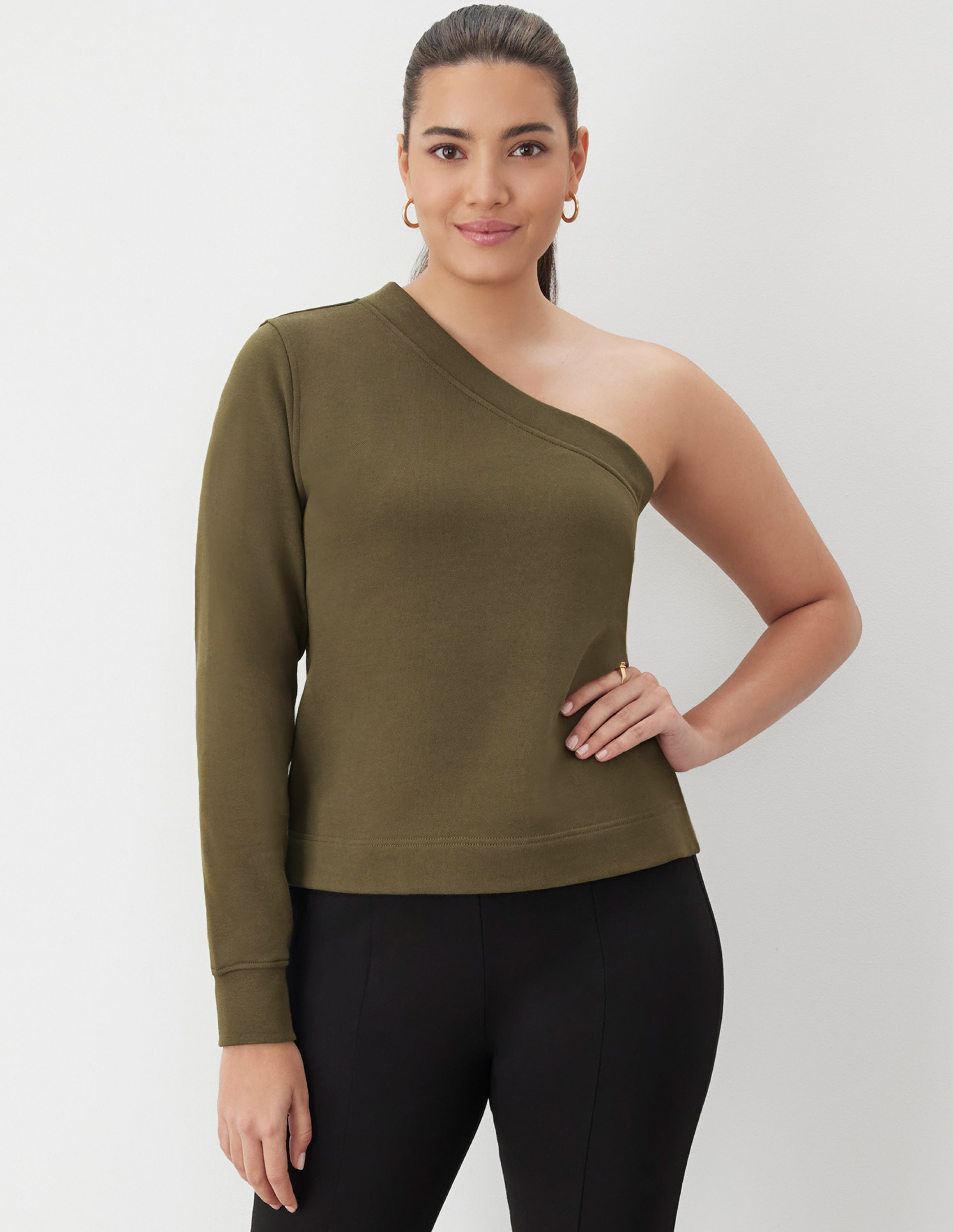 GSTQ One Shoulder French Terry Top - Afbeelding 5 van 13