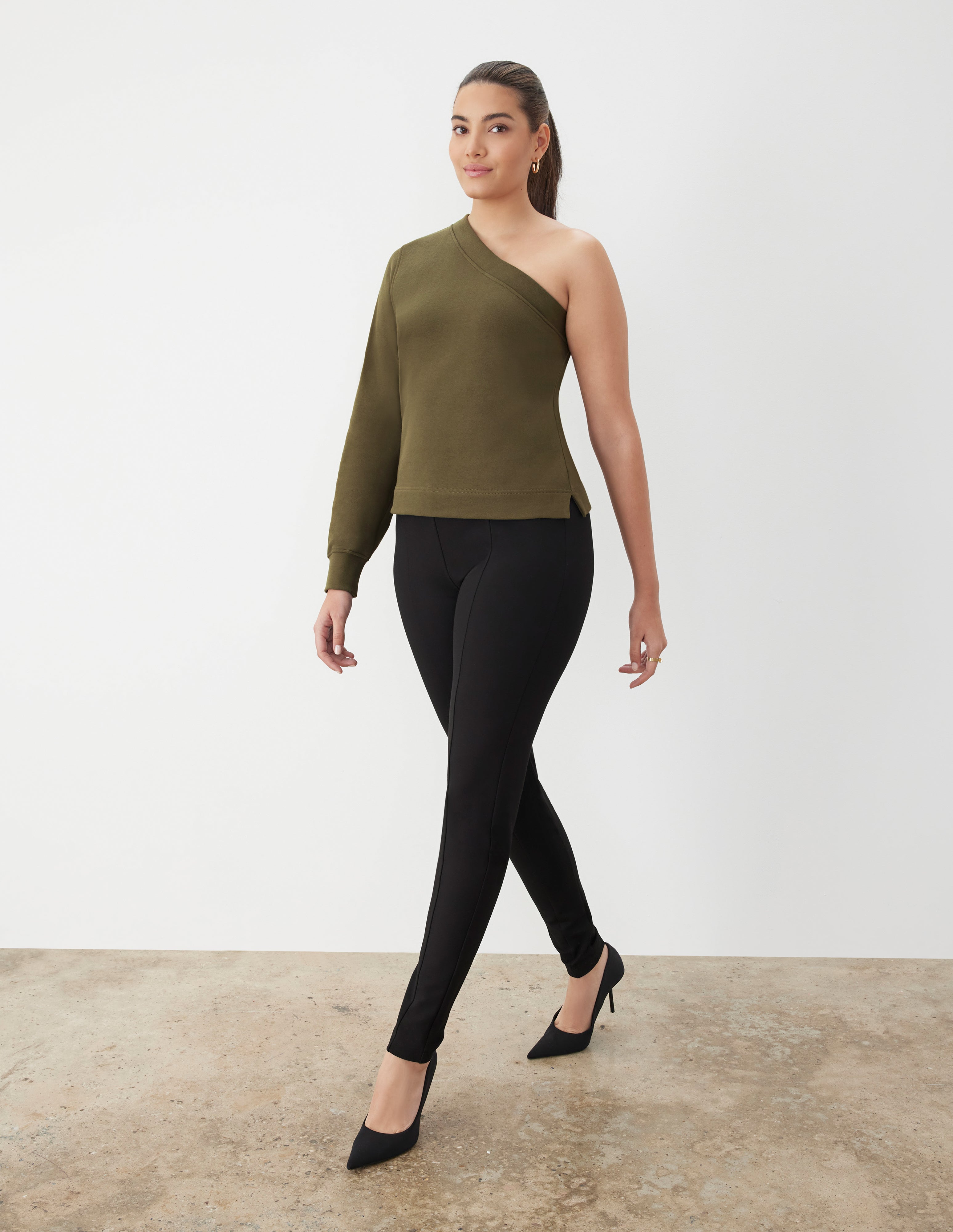 GSTQ One Shoulder French Terry Top - Afbeelding 6 van 13