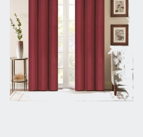 J&V Textiles Faux Silk Blackout Curtain Panel Pair Beige Size 37"x84" - Foto 18 di 24