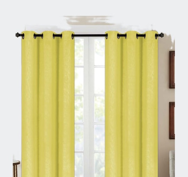 J&V Textiles Faux Silk Blackout Curtain Panel Pair Beige Size 37"x84" - Foto 23 di 24