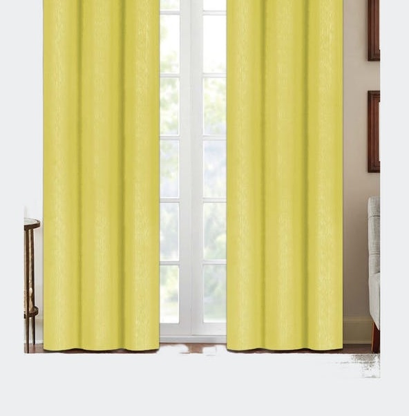 J&V Textiles Faux Silk Blackout Curtain Panel Pair Beige Size 37"x84" - Foto 24 di 24