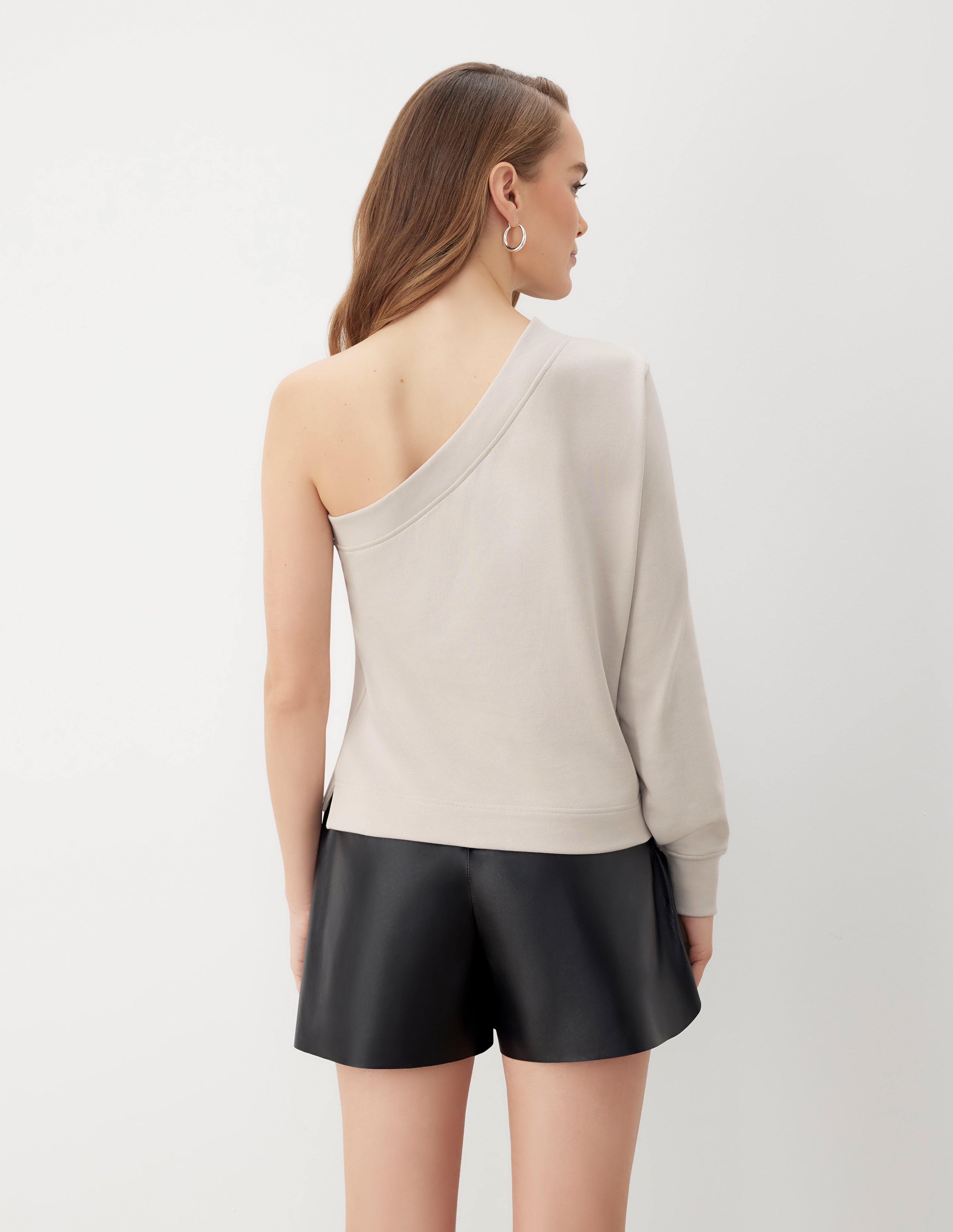 GSTQ One Shoulder French Terry Top - Afbeelding 12 van 13