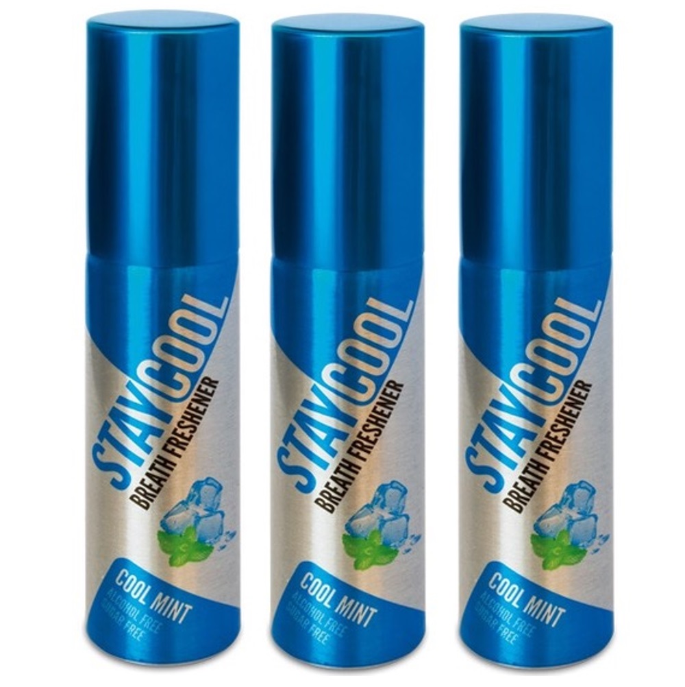 STAYCOOL BREATH FRESHENER Spray Alcohol Free Blister 20ml 3PK 22.97