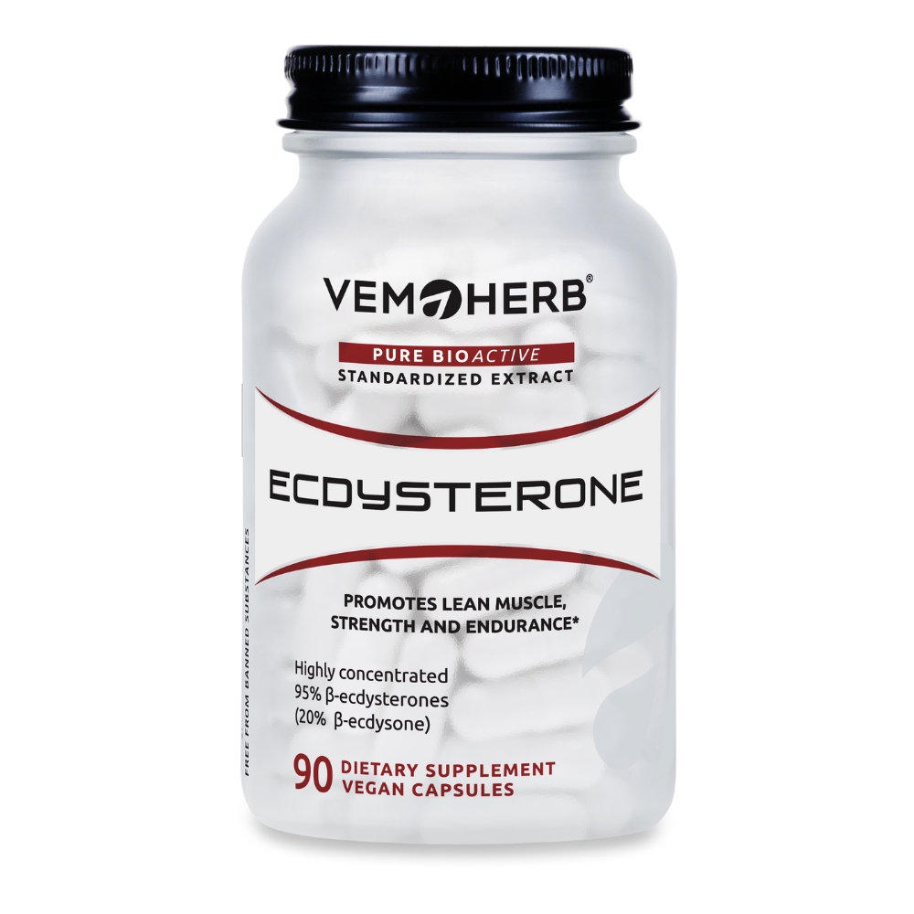 VEMOHERB ECDYSTERONE 95% Beta-Ecdysterone - 90 Gélules Vegan, Complément Alimentaire Neuf