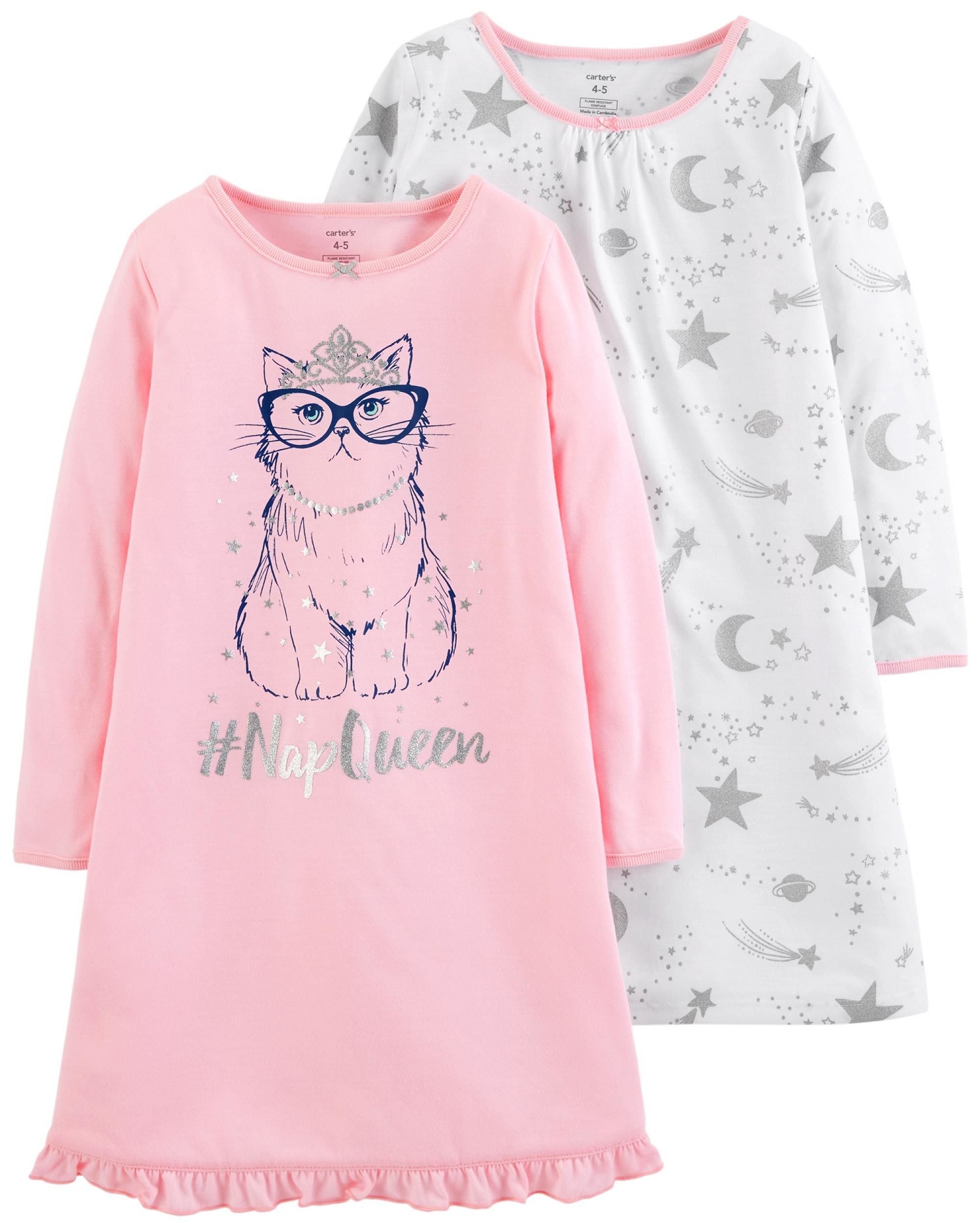 Carter's Little Girls' 2Pack Kitty Nightgowns, Pink, 2/3 Kids eBay