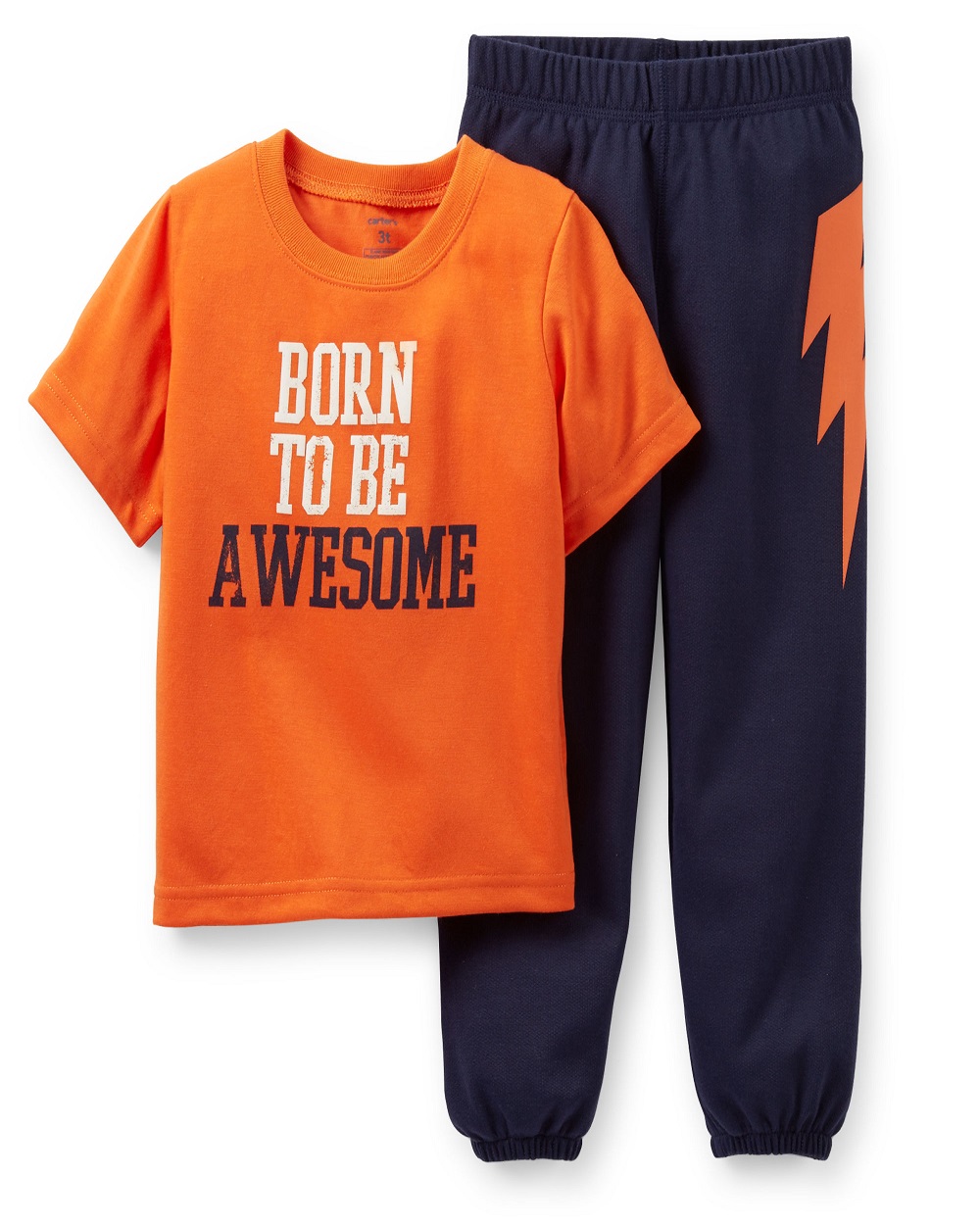 Carters Little Boys 2 Piece Pajama Set Born to Be Awesome