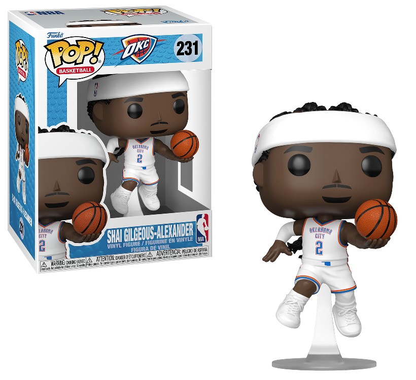 Shai Gilgeous-Alexander 直筆サイン入り フィギュア Shai Gilgeous-Alexander (OKC Thunder) (White Jersey) NBA Funko Pop