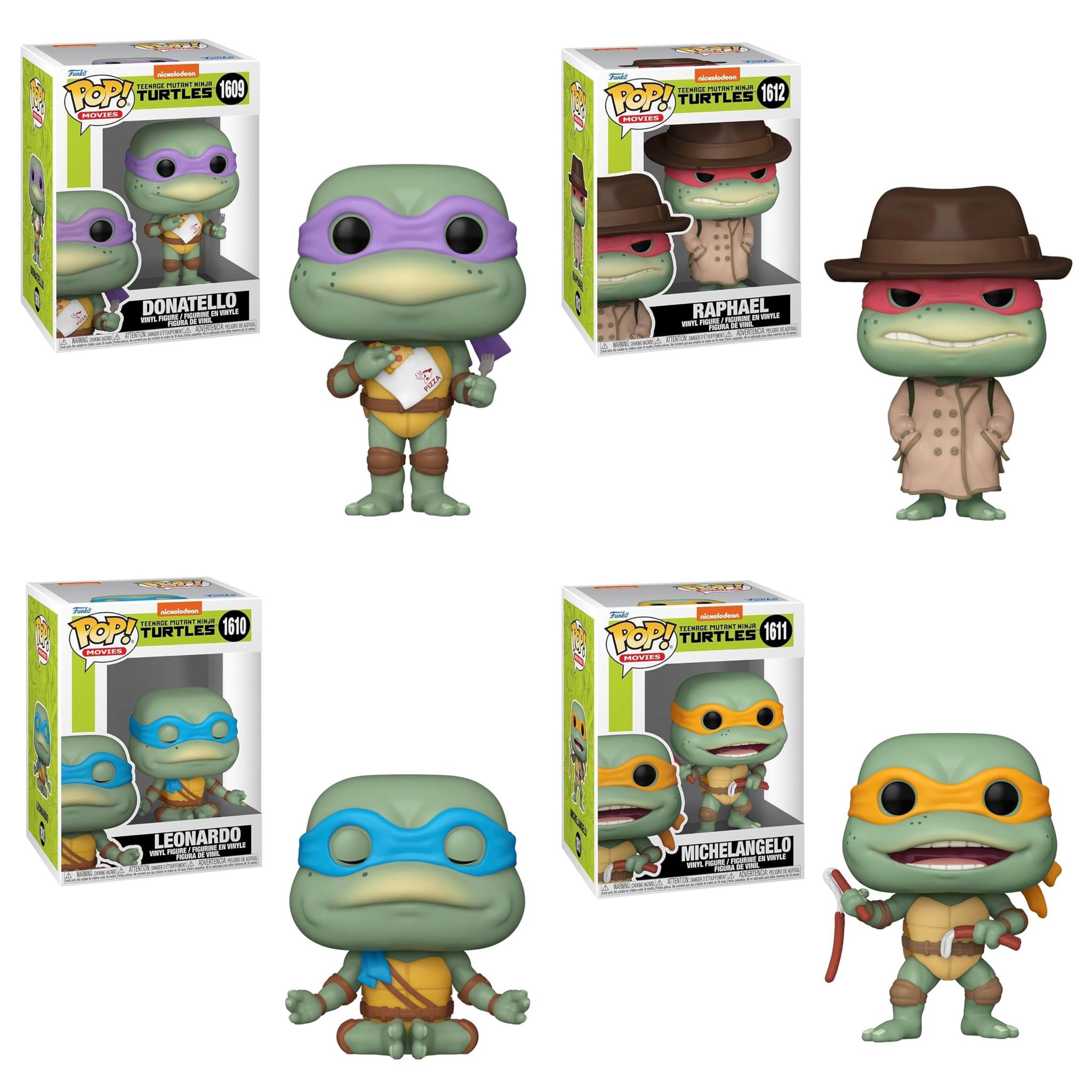 Teenage Mutant Ninja Turtles 1990 Series 2 Funko Pop! Complete Set